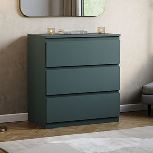 Denver 3 Drawer Chest, Jasper Green