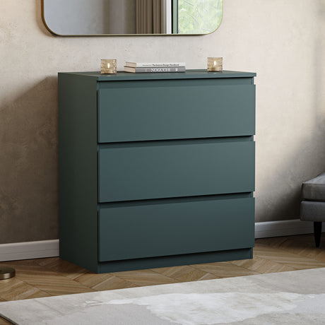 Denver Chest of 3 Drawer, Jasper Green
