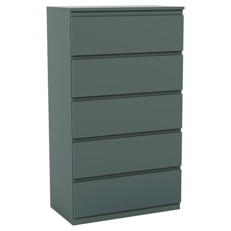 Denver Chest of 5 Drawers, Jasper Green