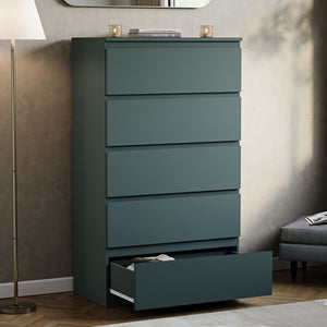 Denver 5 Drawer Chest, Jasper Green