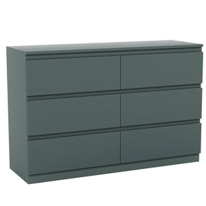 Denver Chest of 6 Drawers, Jasper Green