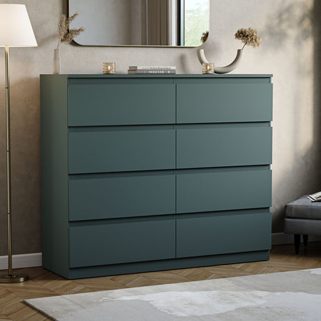 Denver Chest of 8 Drawers, Jasper Green
