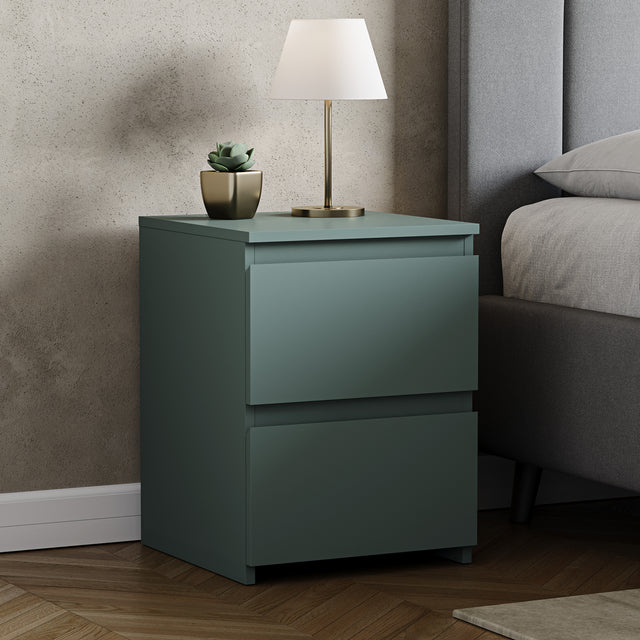 Denver Large Bedside Table, Jasper Green