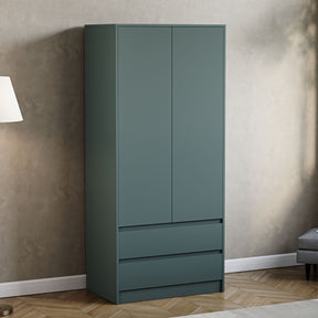 Denver 2 door 2 drawer wardrobe, Jasper Green
