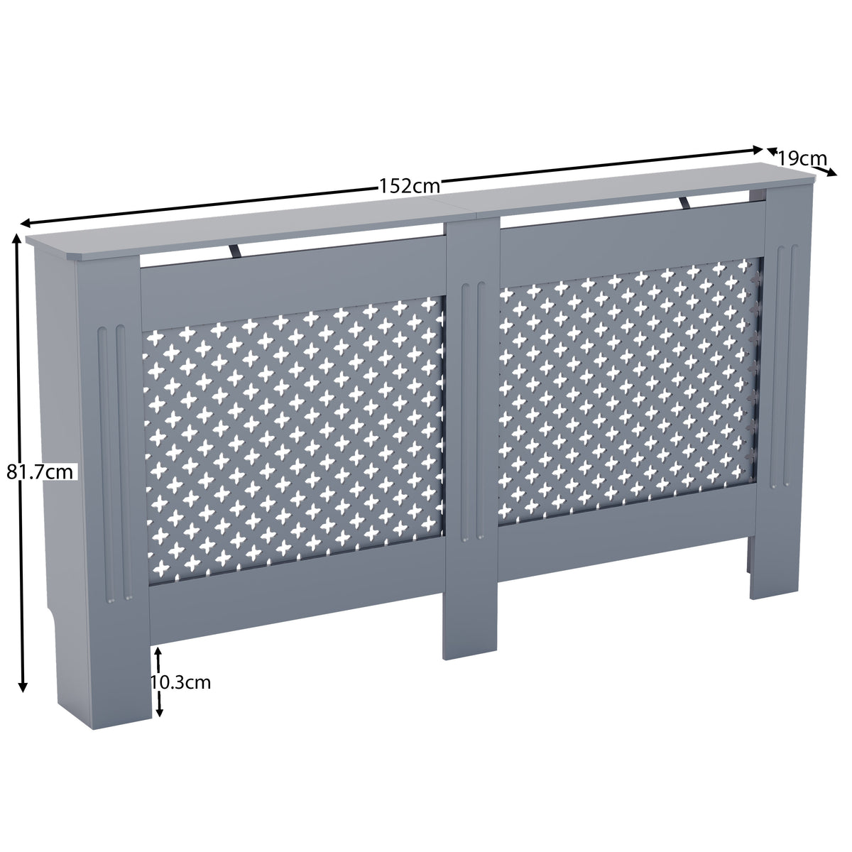 Oxford Radiator Cover Dark Grey, Large