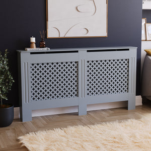 Oxford Radiator Cover - Dark Grey, Large, Modern Design
