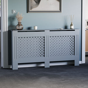 Oxford Radiator Cover - Dark Grey, Large, Modern Design
