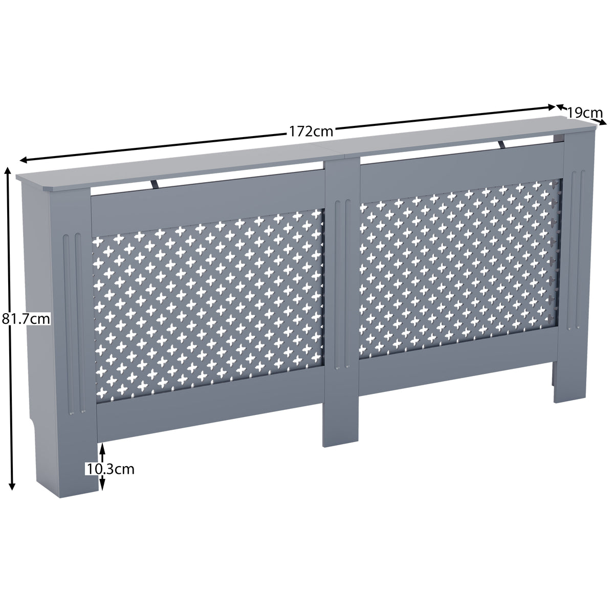Oxford Radiator Cover Dark Grey, Extra Large