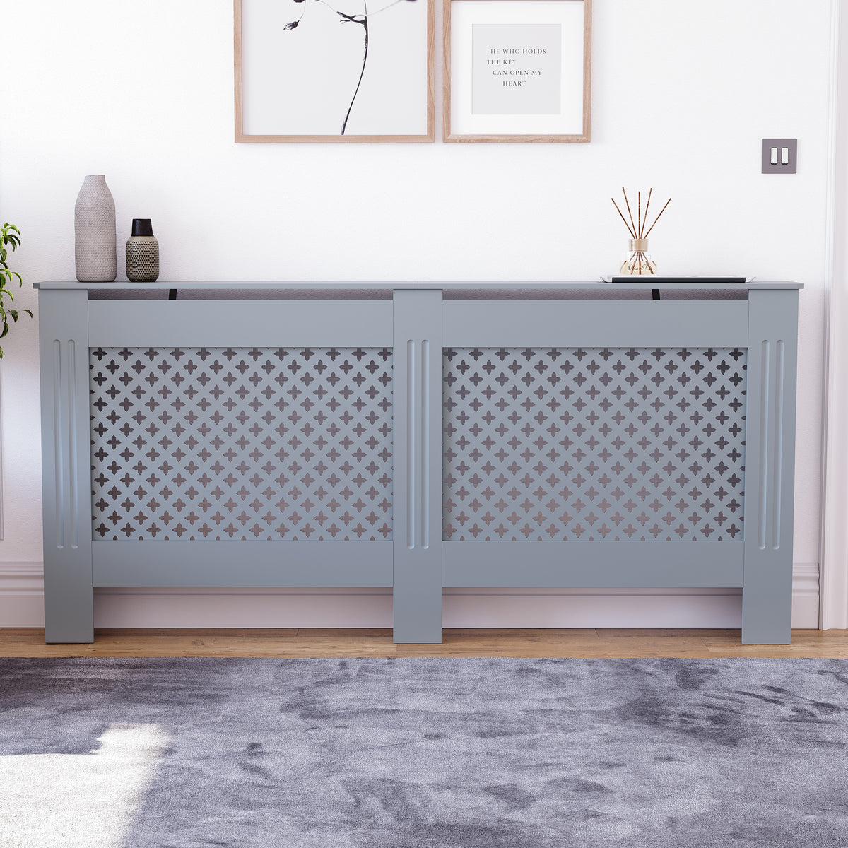 Oxford Radiator Cover Dark Grey, Extra Large