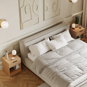 Trega 1 Drawer Bedside Chest, Pine - Set of 2