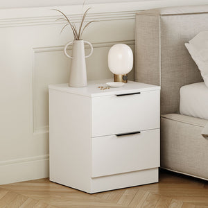 Trega 2 Drawer Bedside Chest, White