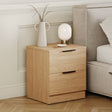 Trega 2 Drawer Bedside Chest in Pine with compact bedroom storage
