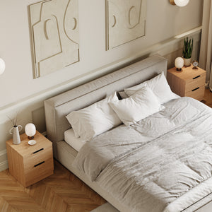Trega 2 Drawer Bedside Chest, Pine - Set of 2