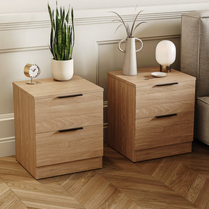Trega 2 Drawer Bedside Chest, Pine - Set of 2