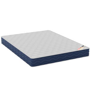 Vandura King Size Fabric Bed and Mattress, Beige Linen