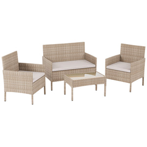 Kendal 4-Piece Rattan Set, Natural UKFR