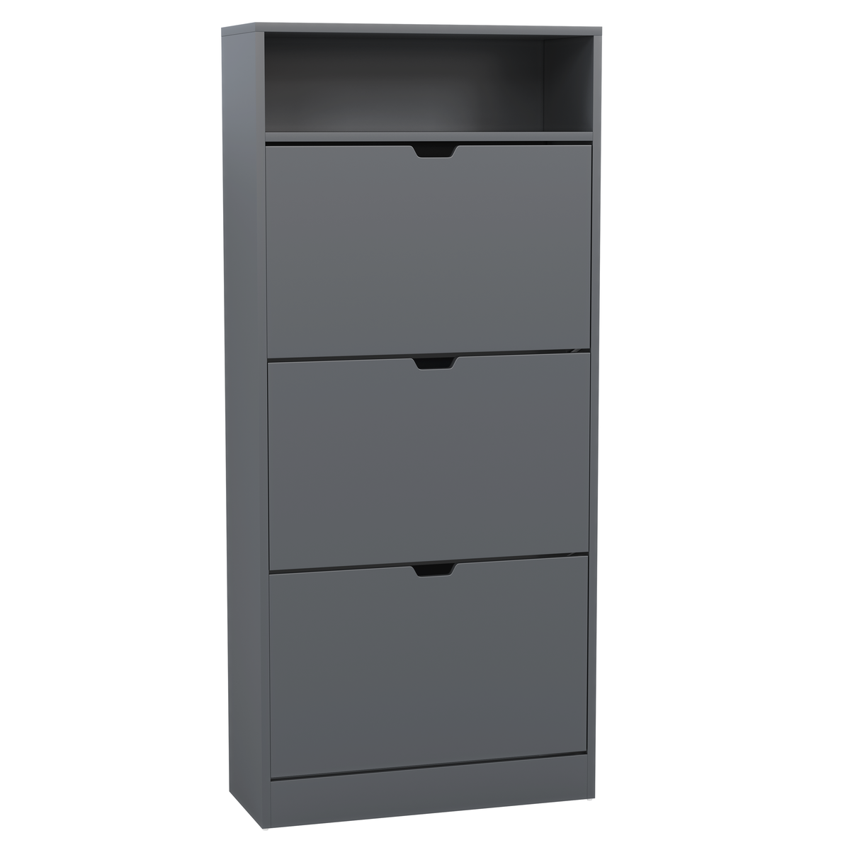 3 Drawer Shoe Cabinet With Shelf, Grey