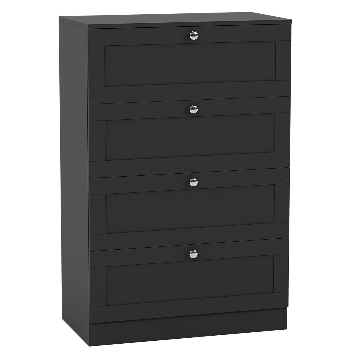 Altino 4 Drawer Chest Cabinet, Black