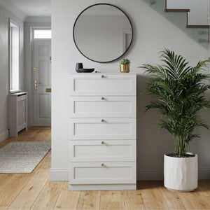 Altino 5 Drawer Chest Cabinet, White
