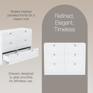 Altino 6 Drawer Chest Cabinet, White