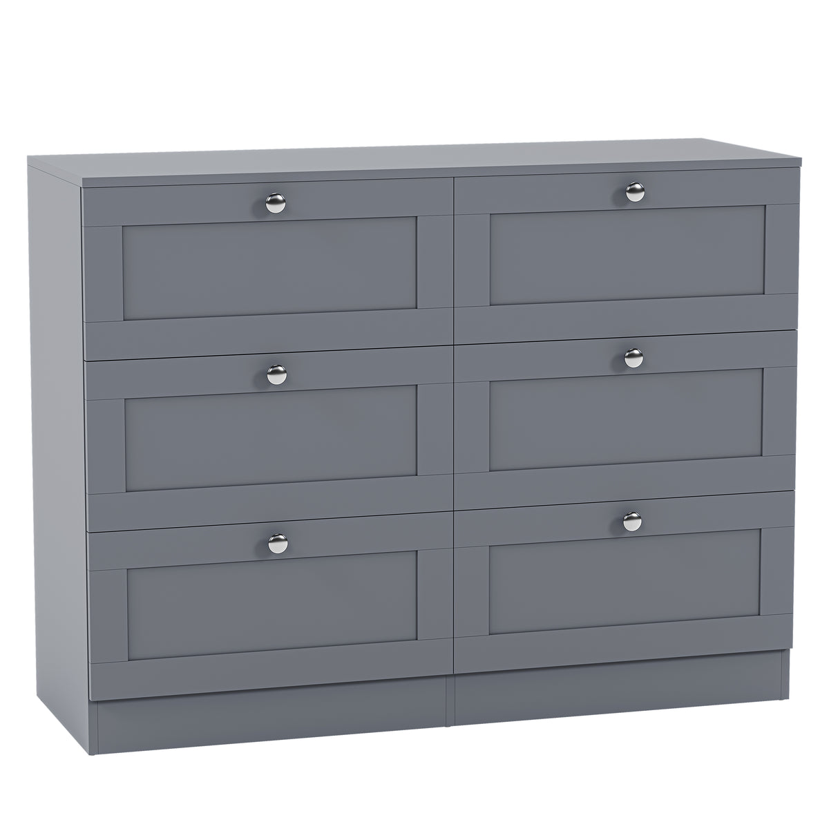 Altino 6 Drawer Chest Cabinet, Grey