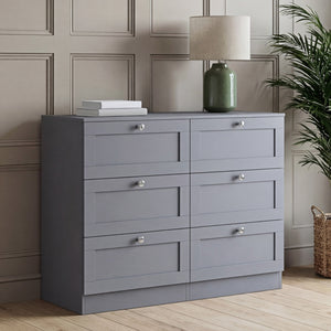 Altino 6 Drawer Chest Cabinet, Grey