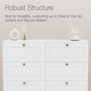 Altino 8 Drawer Chest Cabinet, White