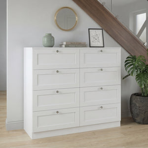 Altino 8 Drawer Chest Cabinet, White