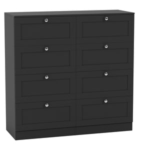 Altino 8 Drawer Chest Cabinet, Black