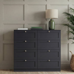 Altino 8 Drawer Chest Cabinet, Black