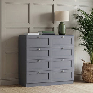 Altino 8 Drawer Chest Cabinet, Grey