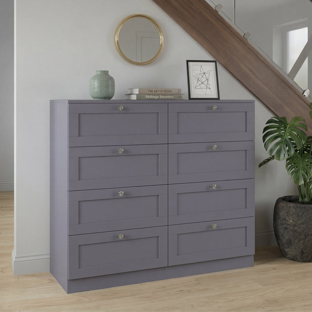 Altino 8 Drawer Chest Cabinet, Grey