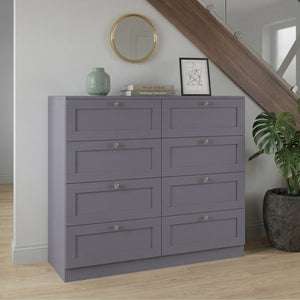 Altino 8 Drawer Chest Cabinet, Grey