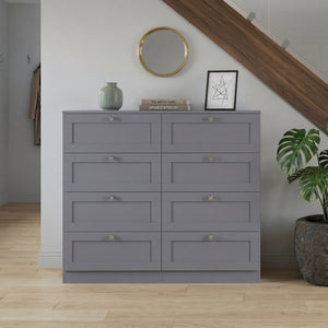 Altino 8 Drawer Chest Cabinet, Grey