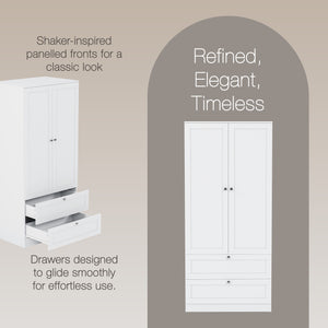 Altino 2 Door 2 Drawer Wardrobe, White
