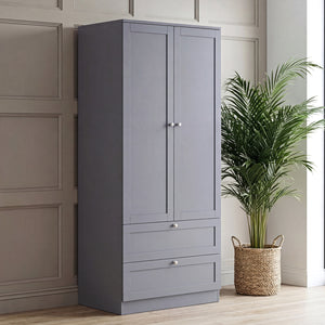 Altino 2 Door 2 Drawer Wardrobe, Grey