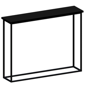 Console Table With Metal Legs, Black