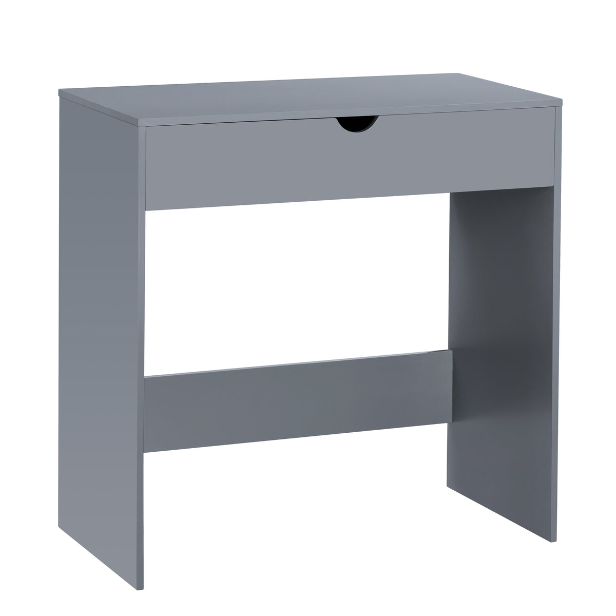 Rivela 1 Drawer Dressing Table, Grey Vanity Desk, Bedroom Furniture