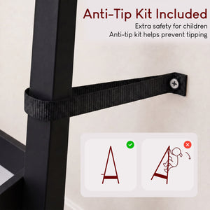Wooden Kids Clothes Rack with Storage Shelf, Black