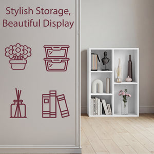 5-Cube Storage Cabinet Unit, White