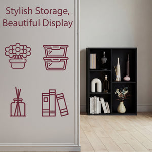 5-Cube Storage Cabinet Unit, Black