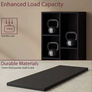 5-Cube Storage Cabinet Unit, Black