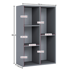 5-Cube Storage Cabinet Unit, Grey