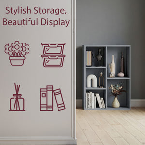 5-Cube Storage Cabinet Unit, Grey