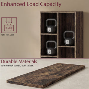 5-Cube Storage Cabinet Unit, Dark Wood