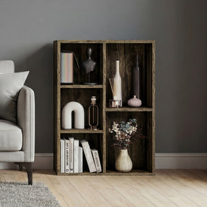 5-Cube Storage Cabinet Unit, Dark Wood
