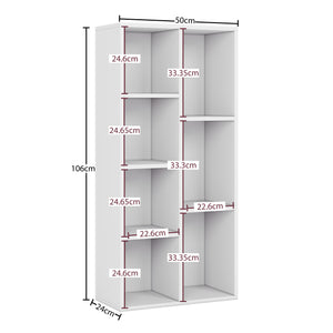 7-Cube Storage Cabinet Unit, White