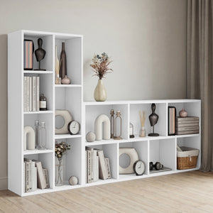7-Cube Storage Cabinet Unit, White