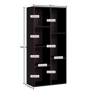 7-Cube Storage Cabinet Unit, Black