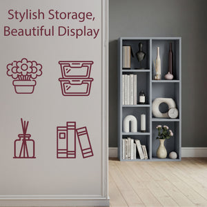 7-Cube Storage Cabinet Unit, Grey